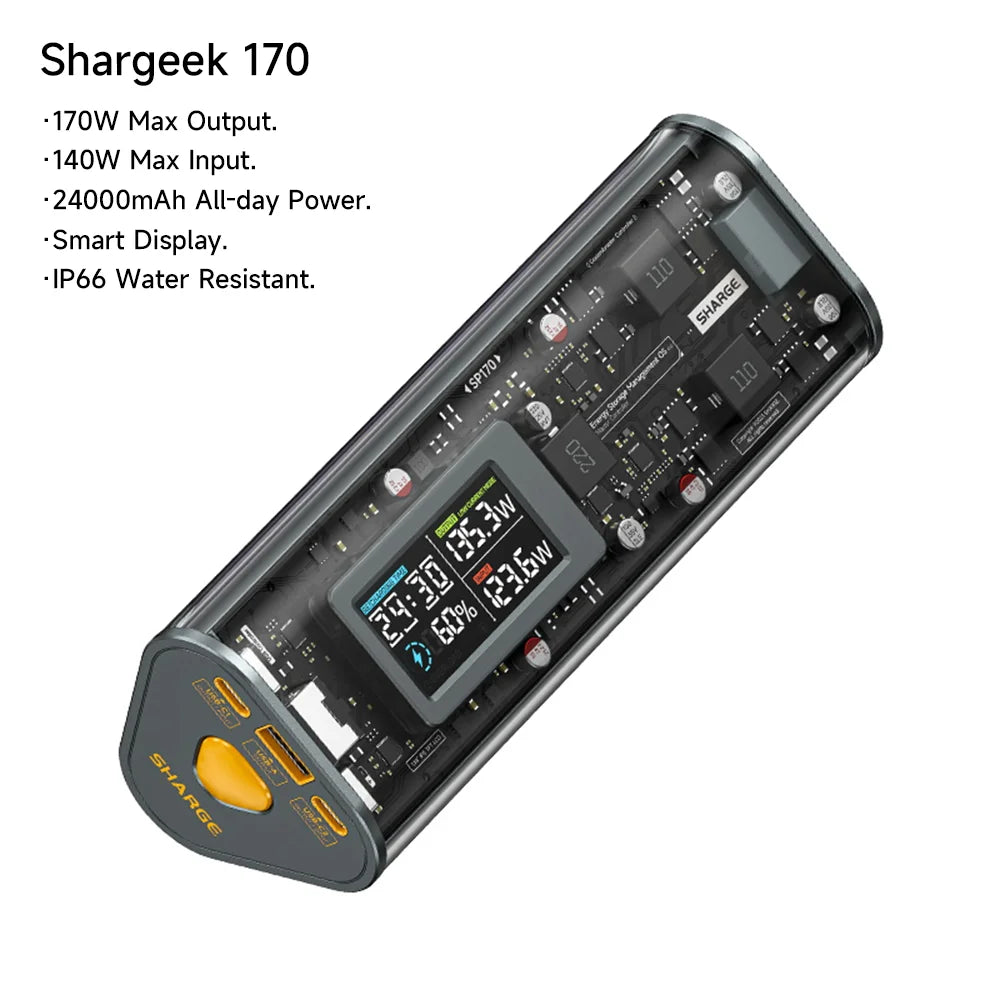 SHARGE 170 Power Bank 170W PD3.1 24000mAh