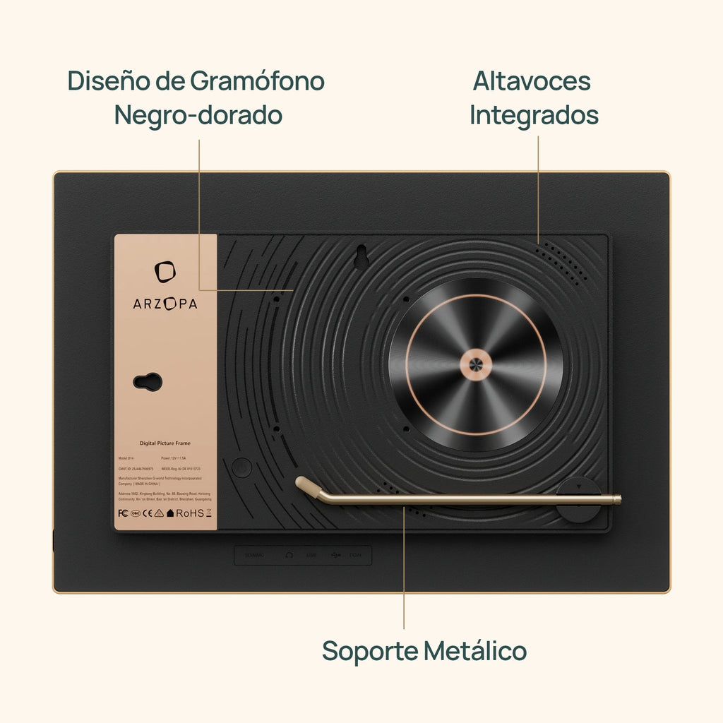 ARZOPA WiFi 14" FHD IPS Touch Screen Digital Picture Frame