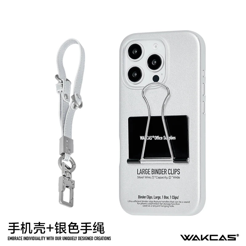 Wakcas Niche Design Leather Stand Folder Case for iPhone