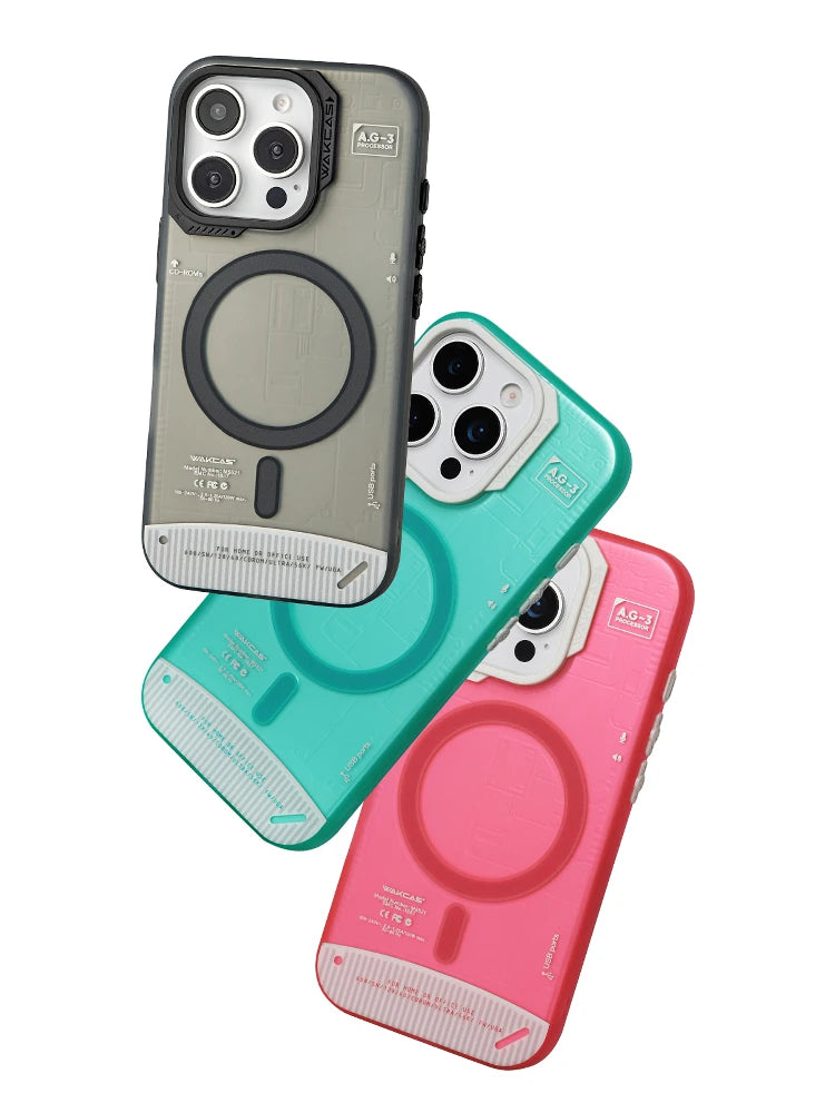 Wakcas Color Mechanical MagSafe iPhone Case | Matte Magnetic Protection