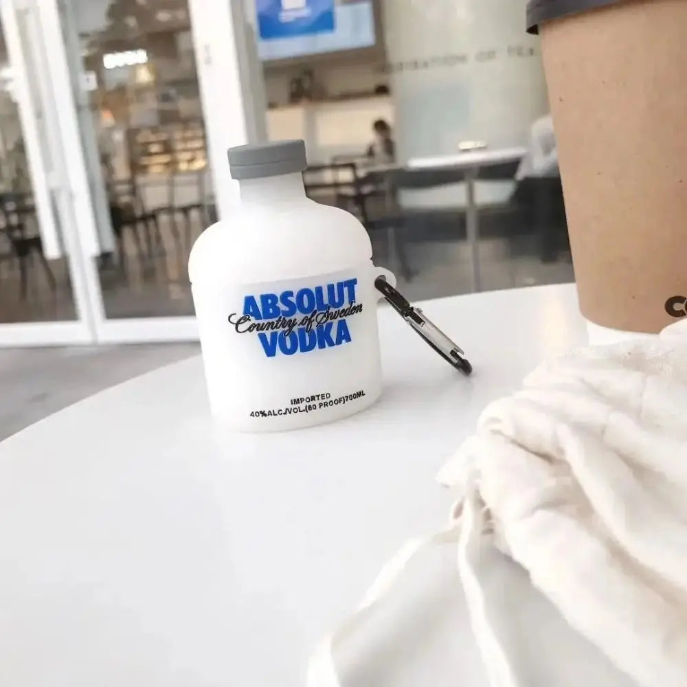 3D Vodka Bottle AirPods Case Silicone