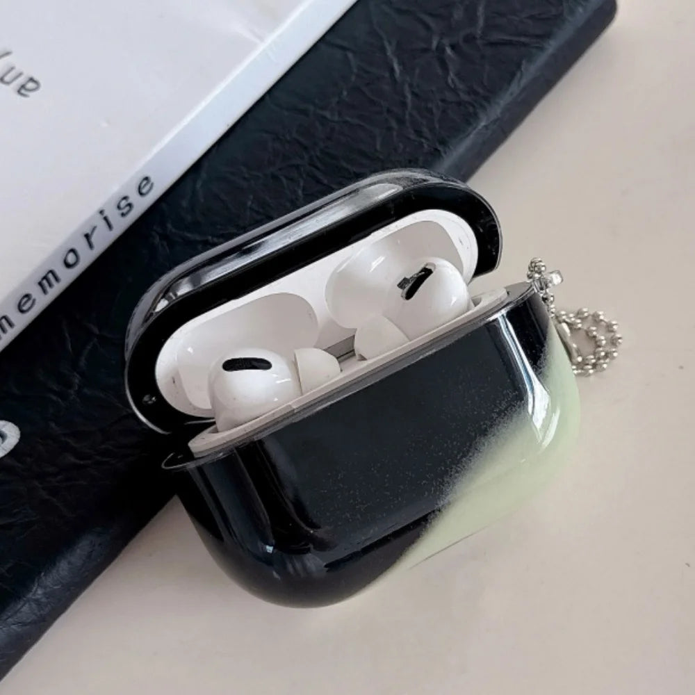 Glow-in-the-Dark Liquid Glitter AirPods Case - Moving Quicksand Design