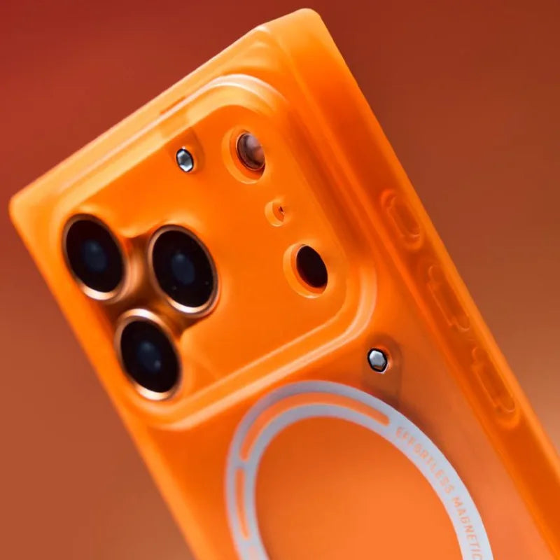 Wakcas Matte Semi-Transparent Magnetic Square Case for iPhone 17 Series