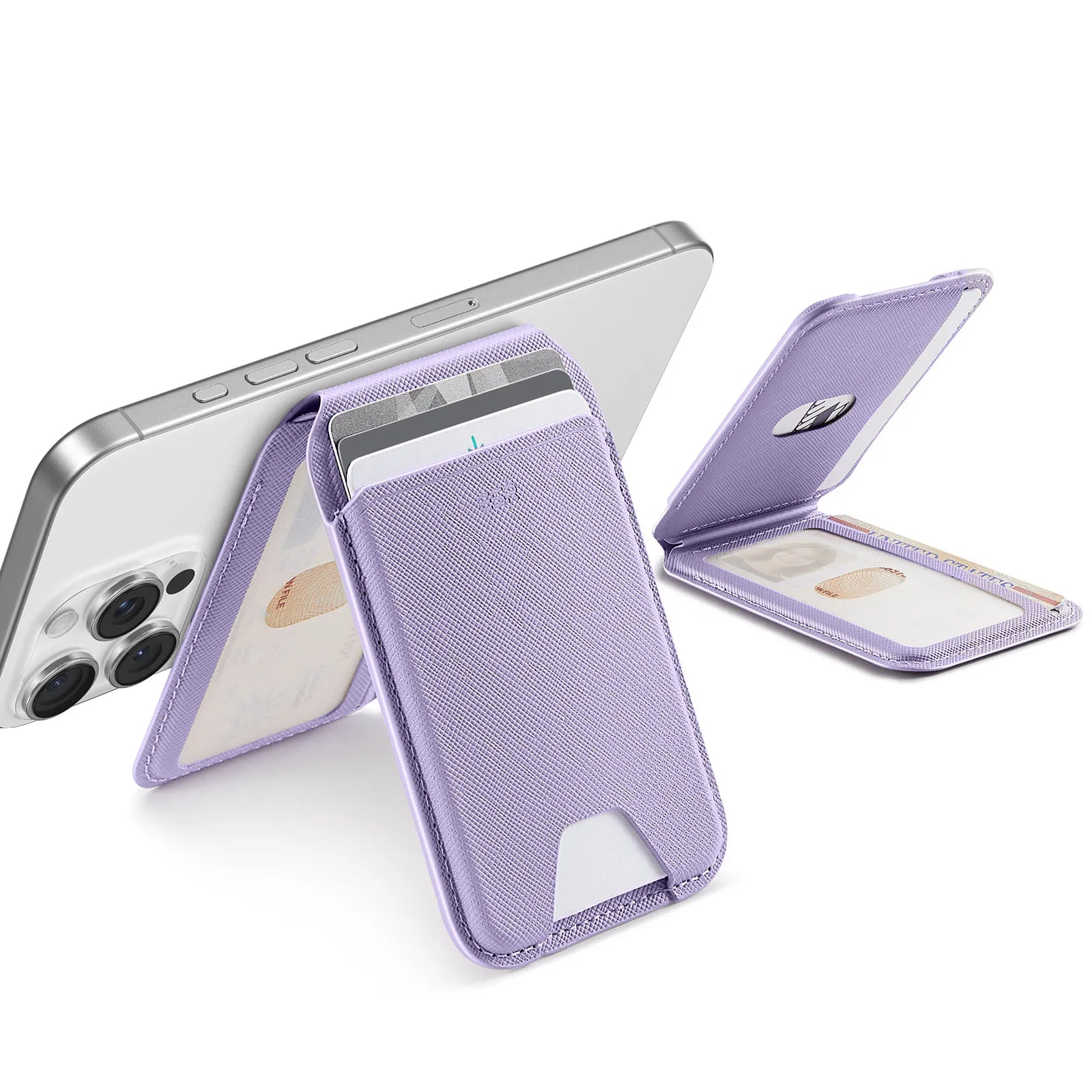 ESR Aura MagSafe Wallet - 5 Card Vegan Leather Stand