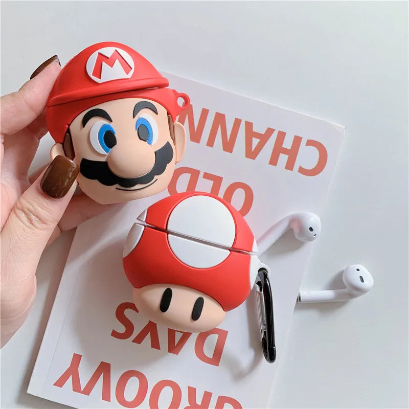 Super Mario Mushroom 3D AirPods Case Silicone