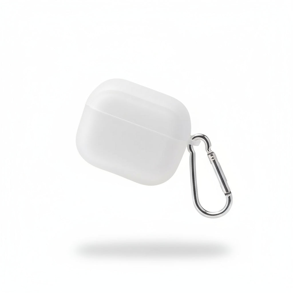 Matte Transparent AirPods Case with Keyring