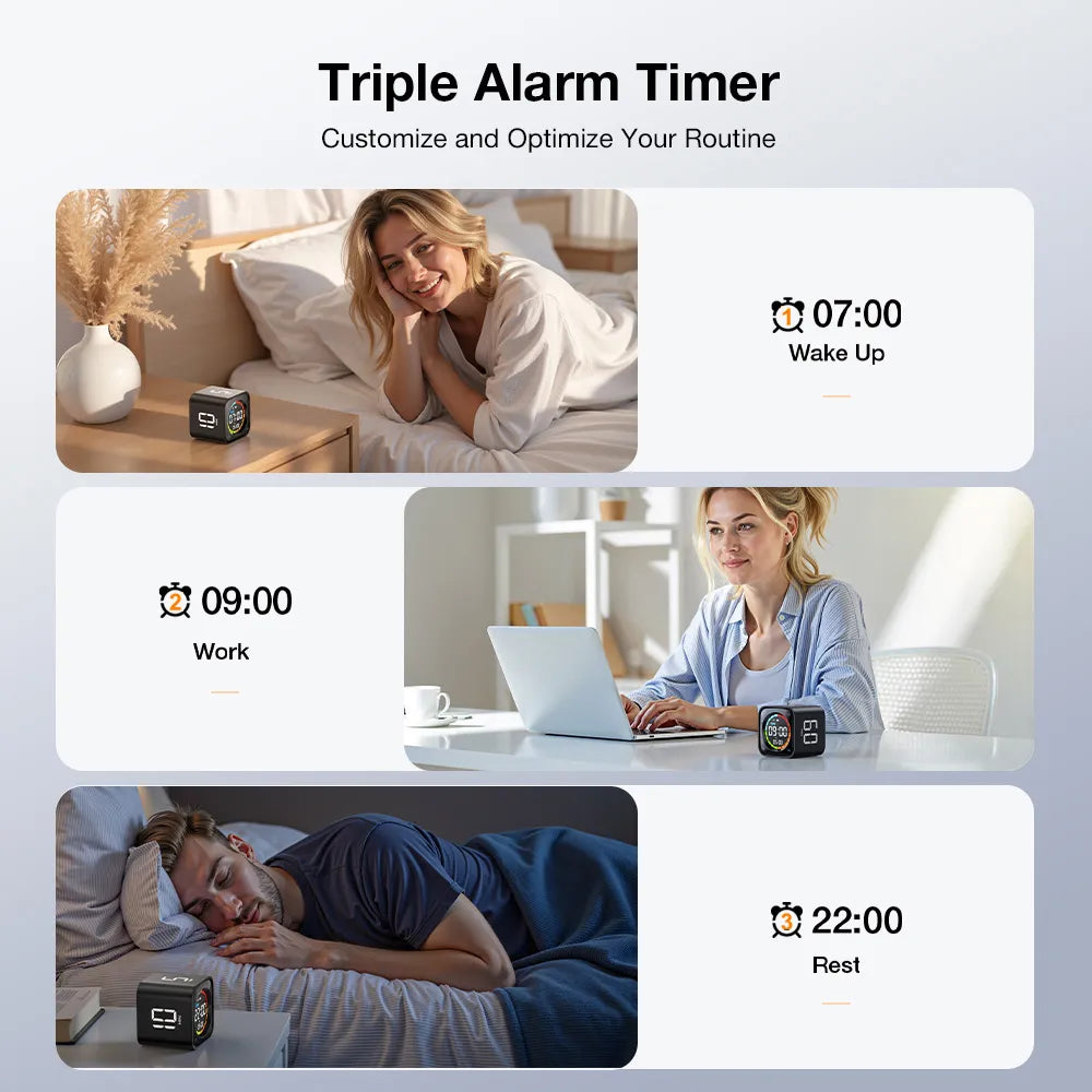 TK3 Pomodoro Timer Cube Desk Productivity Timer