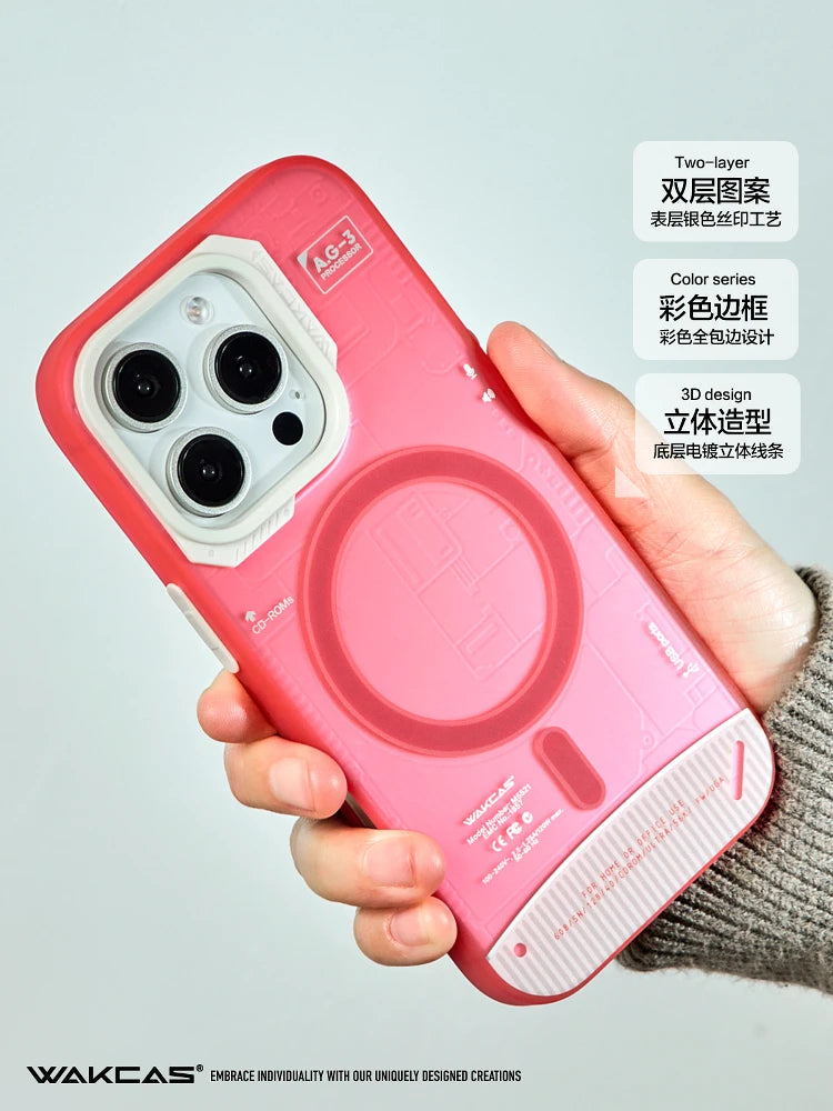Wakcas Color Mechanical MagSafe iPhone Case | Matte Magnetic Protection
