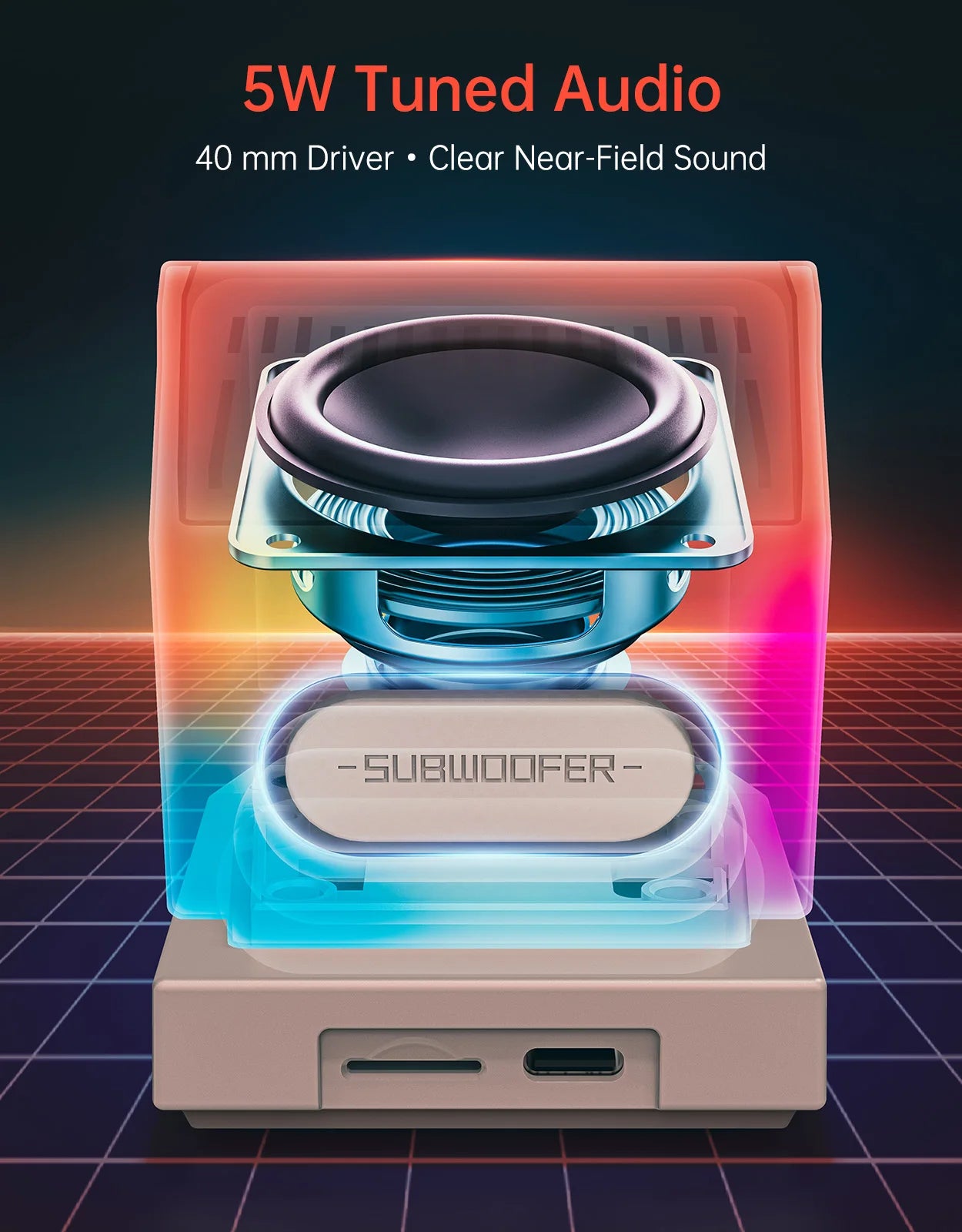 Divoom Ditoo MiniToo Retro Bluetooth Speaker Portable Pixel Display