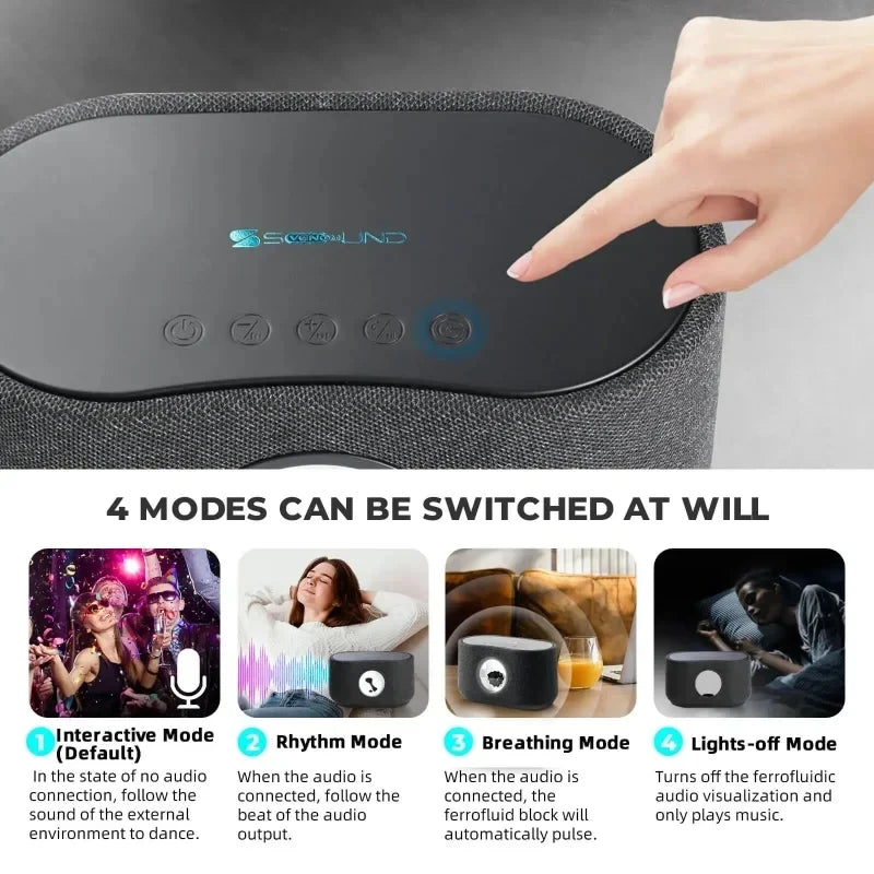 Dancing Ferrofluid Bluetooth Speaker Wireless Charger