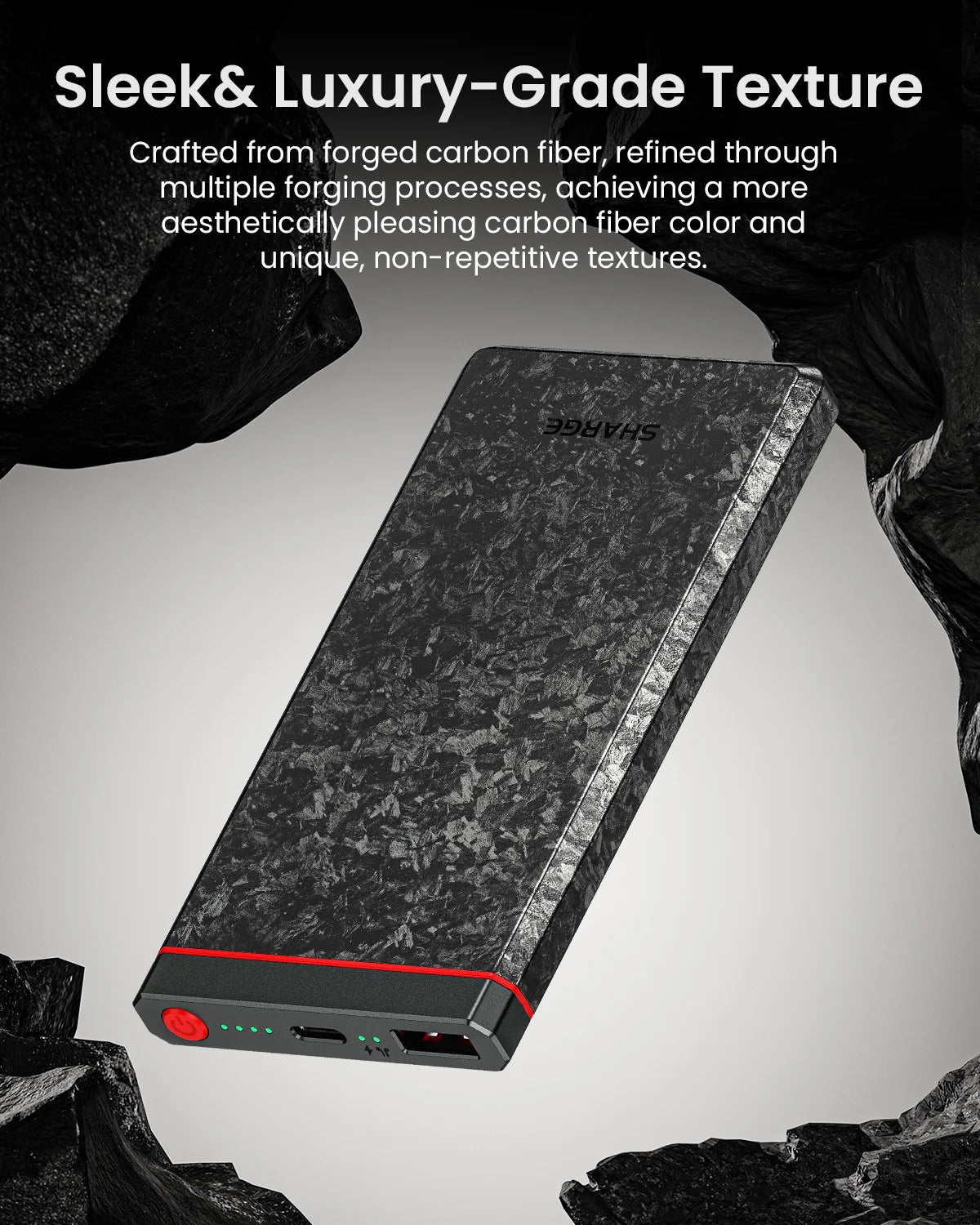 SHARGE CarbonBlade Power Bank Slim 10000mAh