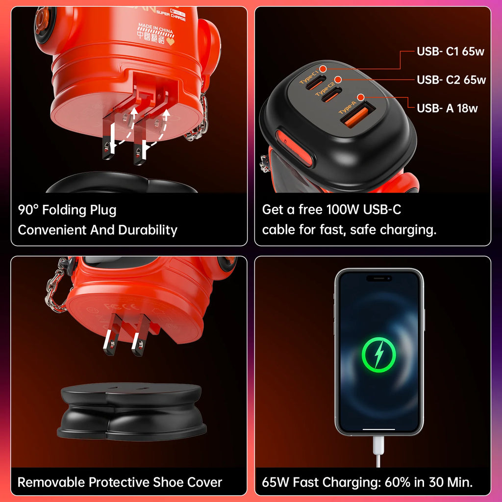 Divoom Dipow 65W Multi-socket Fast Charger