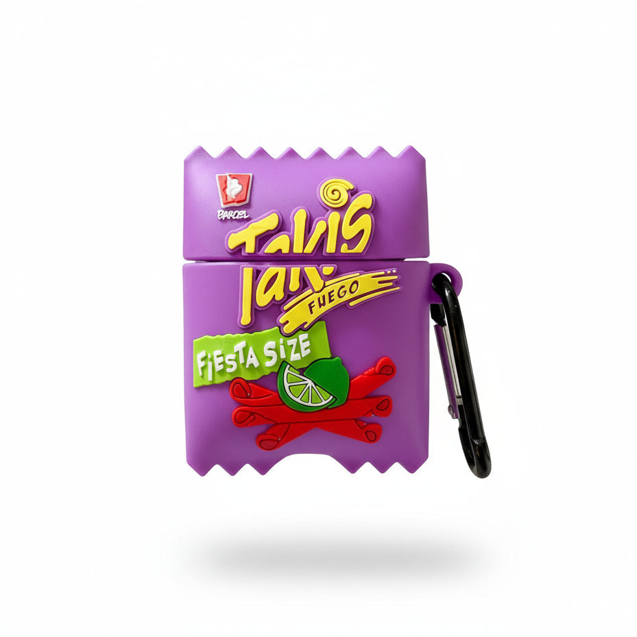 Takis Purple Chips Bag AirPods Case with Keychain Silicone