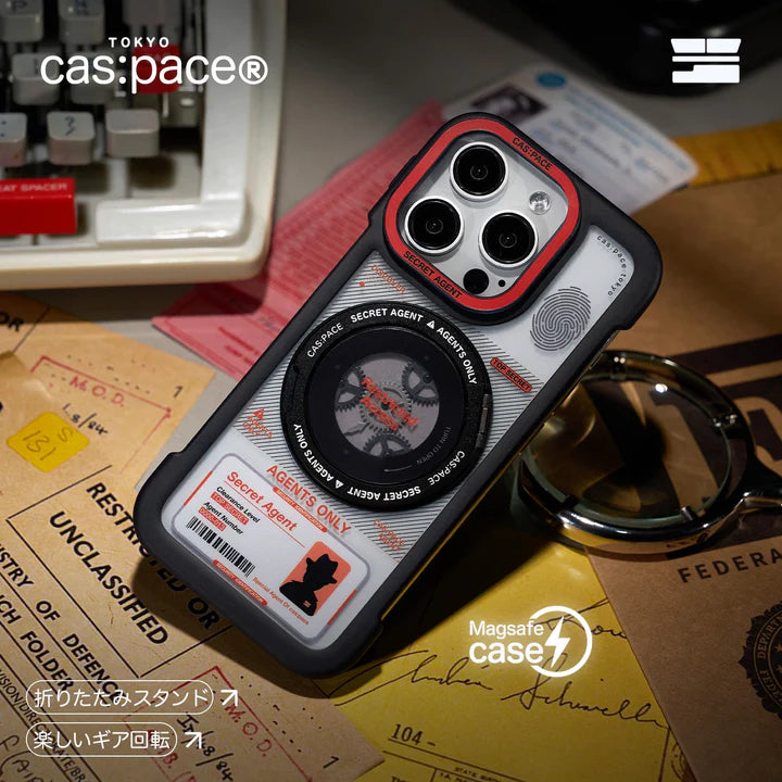 Cas:pace Secret Agent MagSafe iPhone Case | Rotatable Folding Stand