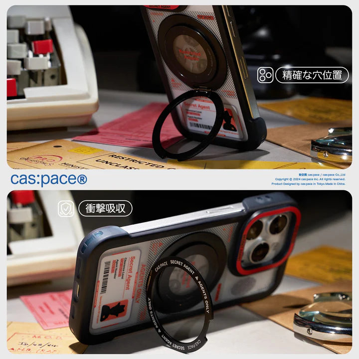Cas:pace Secret Agent MagSafe iPhone Case | Rotatable Folding Stand