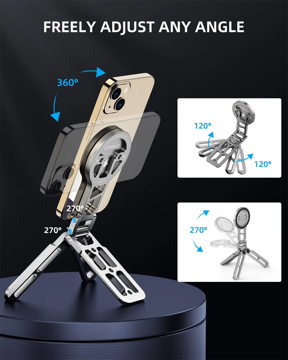 Foldable Magsafe iPad iPhone Holder Tripod