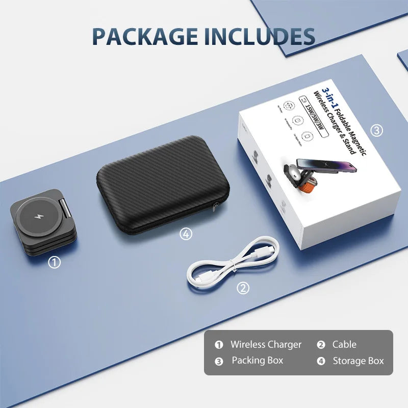 KUXIU X55 Magsafe Wireless Charging Station for iPhone, Apple Watch and AirPods