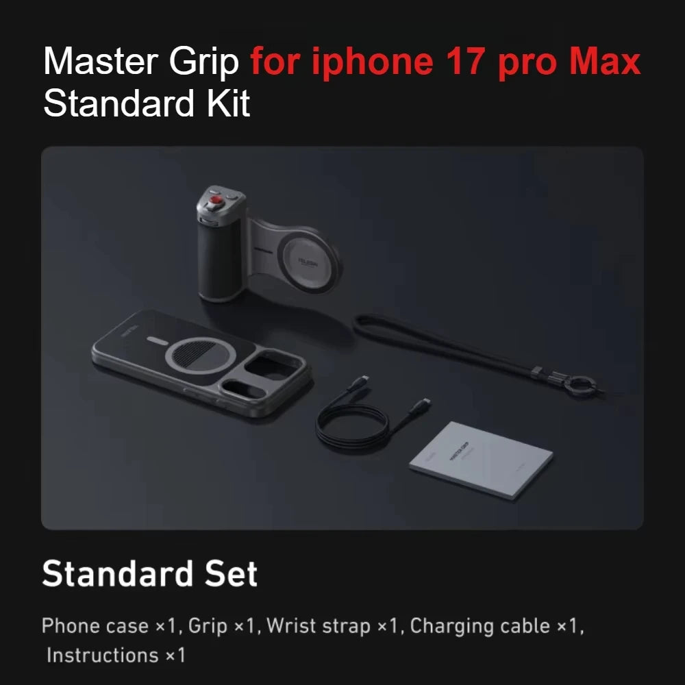 TELESIN Master Grip Kit for iPhone 17 Pro/Max Magnetic Case
