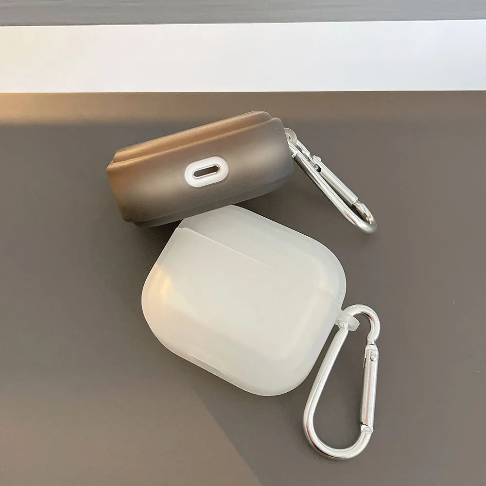 Matte Transparent AirPods Case with Keyring