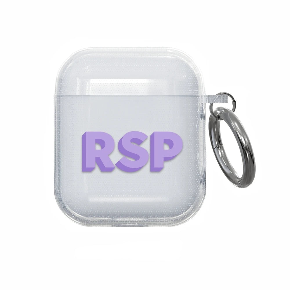 Personalized Rainbow Monogram AirPods Case Custom Initial