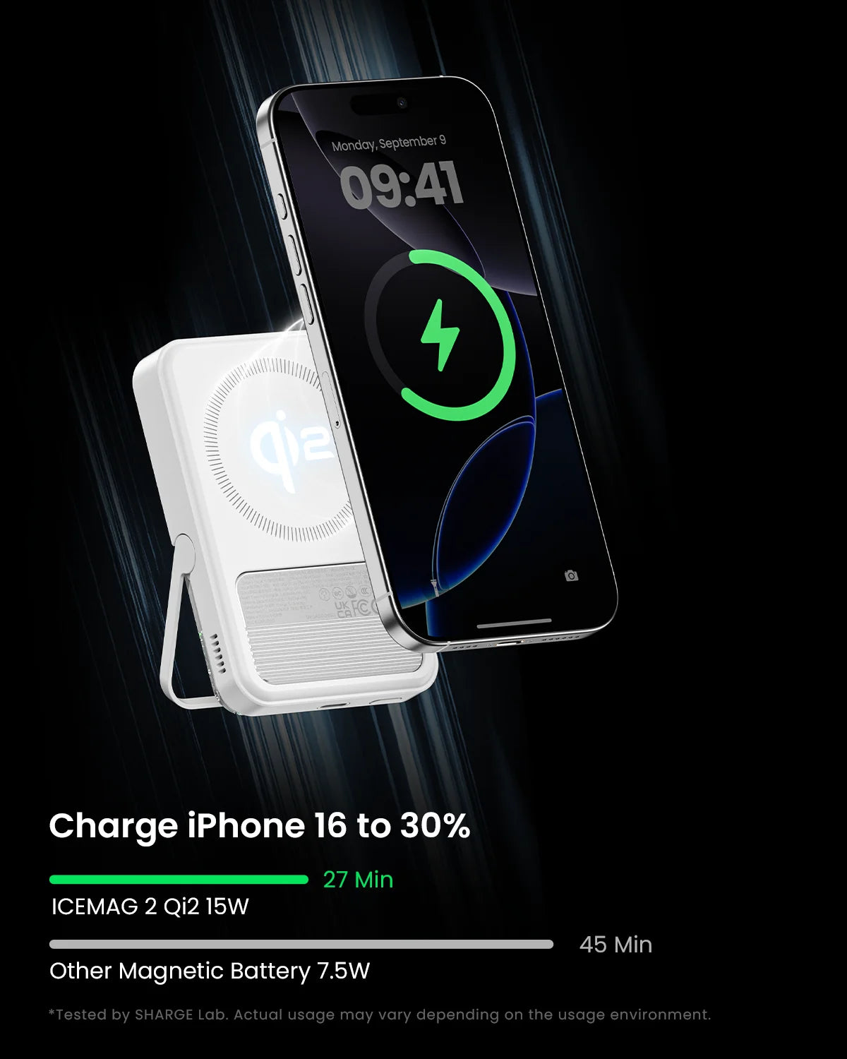 SHARGE ICEMAG 2 MagSafe Power Bank 15W Qi2 10000mAh