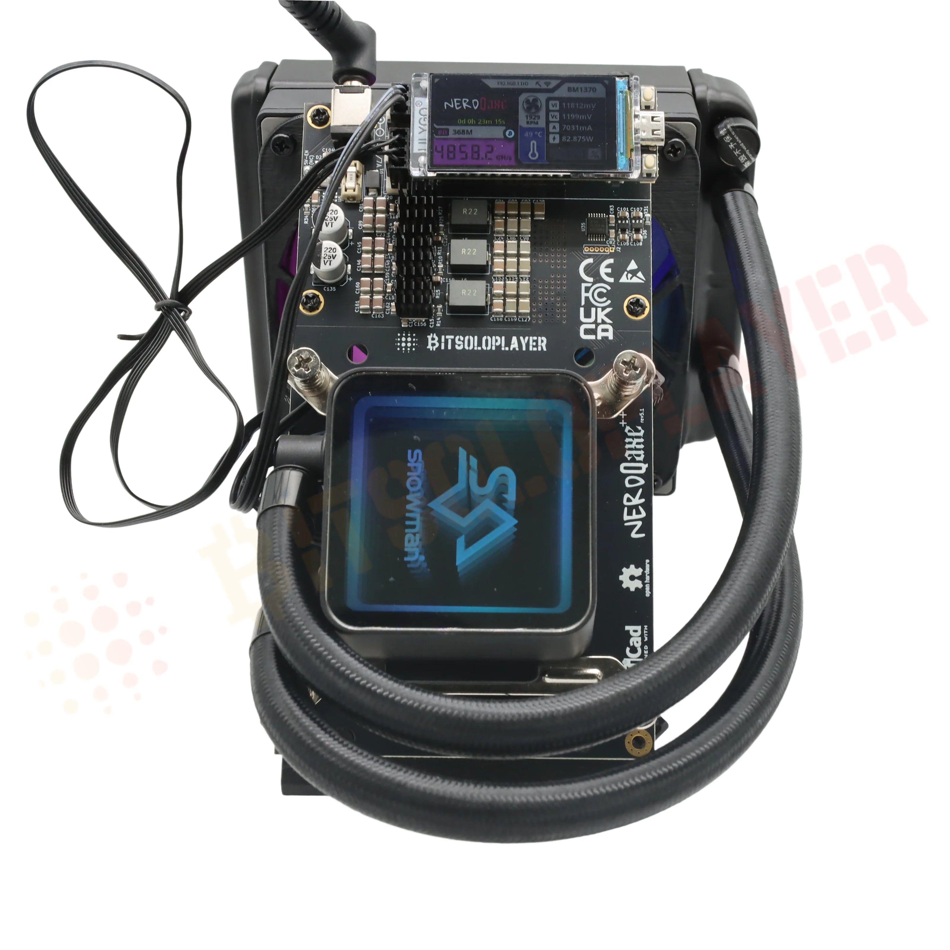 NerdQaxe++ Hydro 4.8TH/s 68W BTC Solo Miner