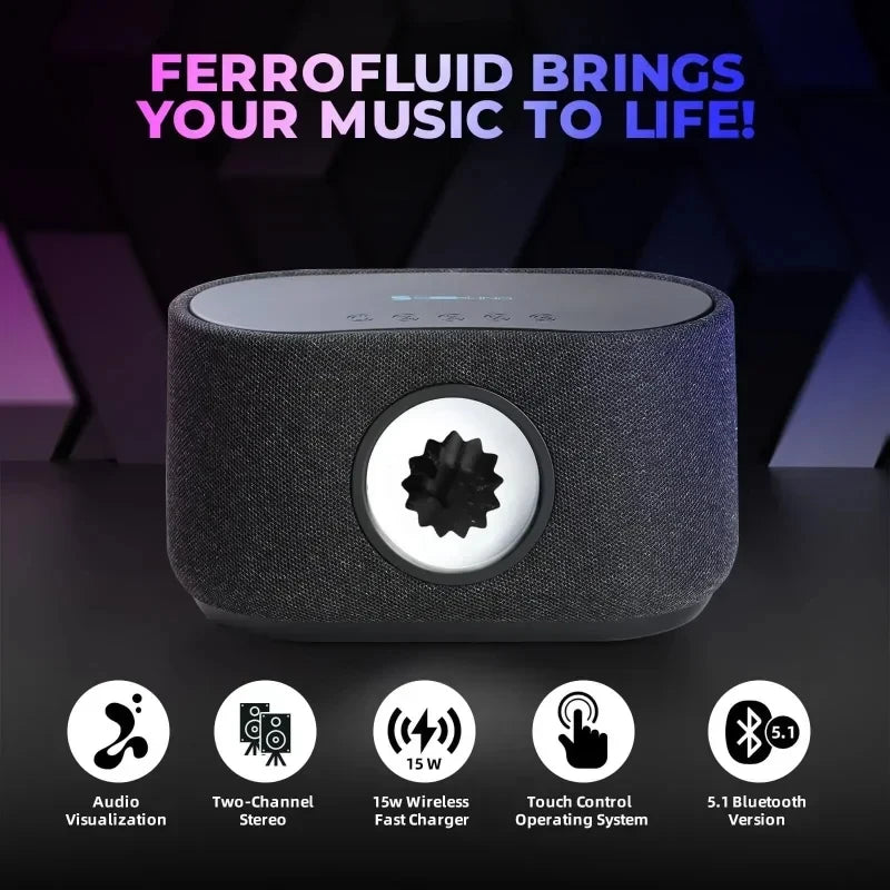 Dancing Ferrofluid Bluetooth Speaker Wireless Charger