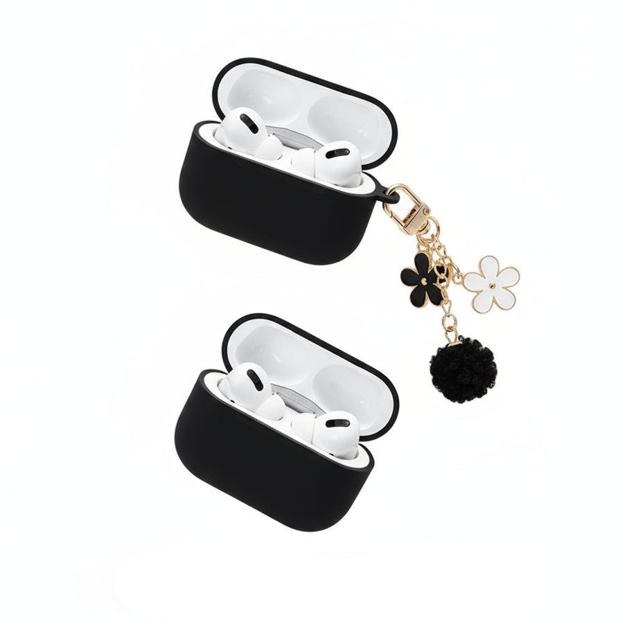 Luxury Flower AirPods Case with Keychain
