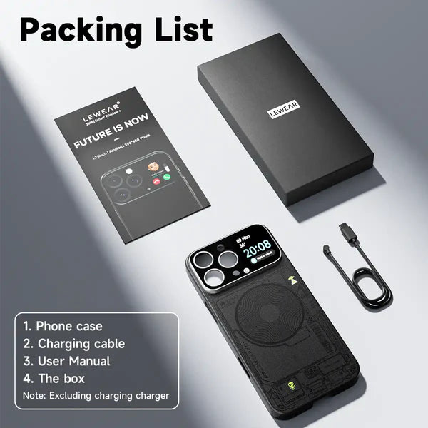 Kevlar Fiber Smart Case with Touch Screen for iPhone 16 Pro Max