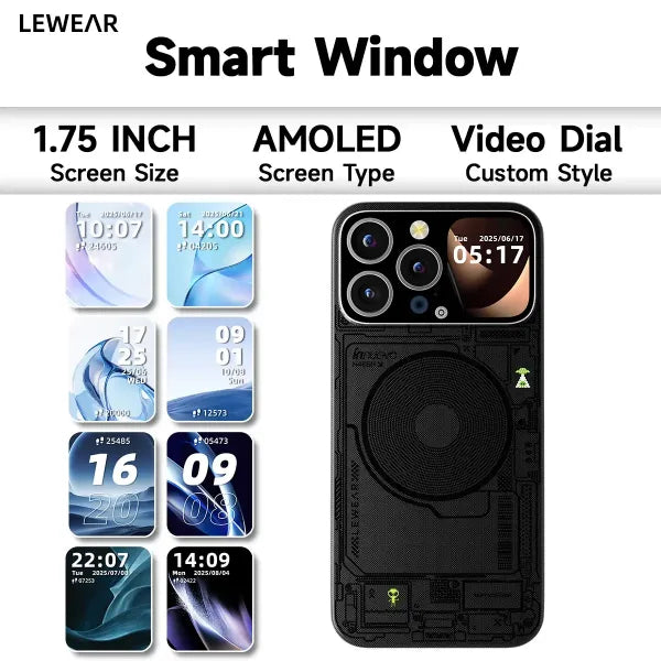Kevlar Fiber Smart Case with Touch Screen for iPhone 16 Pro Max