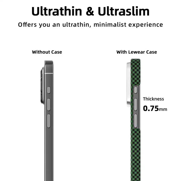 Kevlar Fiber Smart Case with Touch Screen for iPhone 16 Pro Max