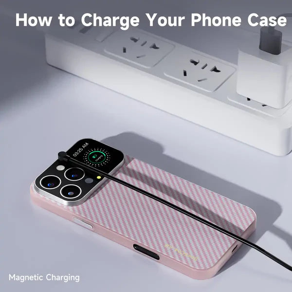 Smart Touch Screen Phone Case Music Control & Wireless Charging