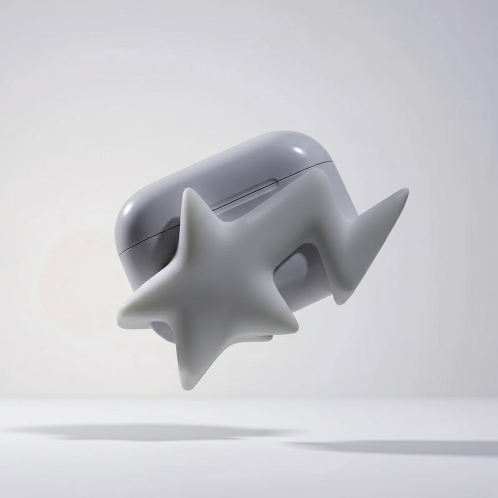 Star Pattern Silicone AirPods Case Design