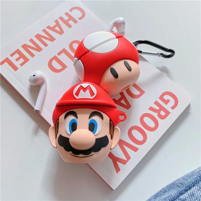 Super Mario Mushroom 3D AirPods Case Silicone