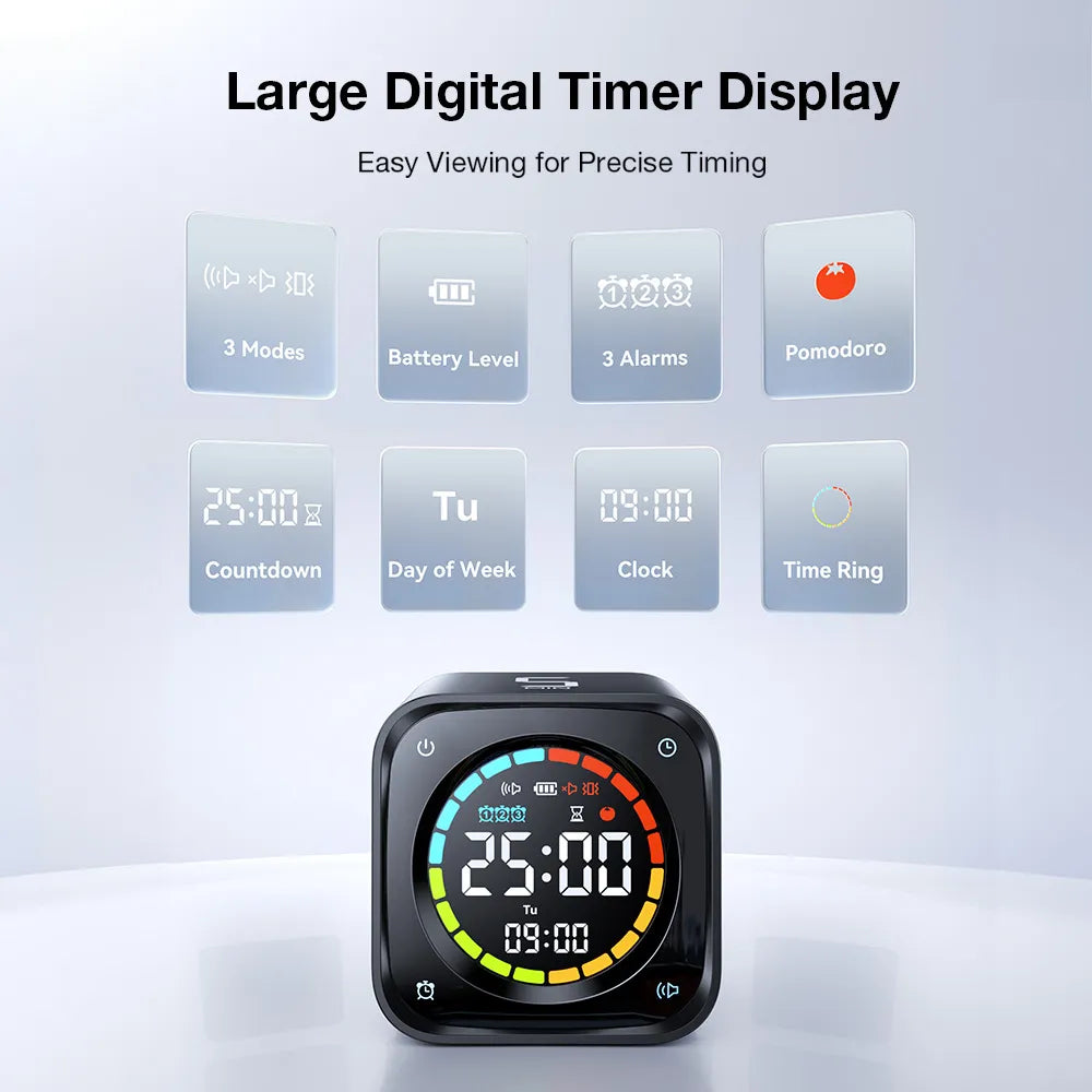 TK3 Pomodoro Timer Cube Desk Productivity Timer