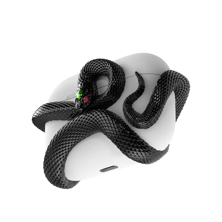Snake Viper AirPods Case 3D Resin Serpent Design