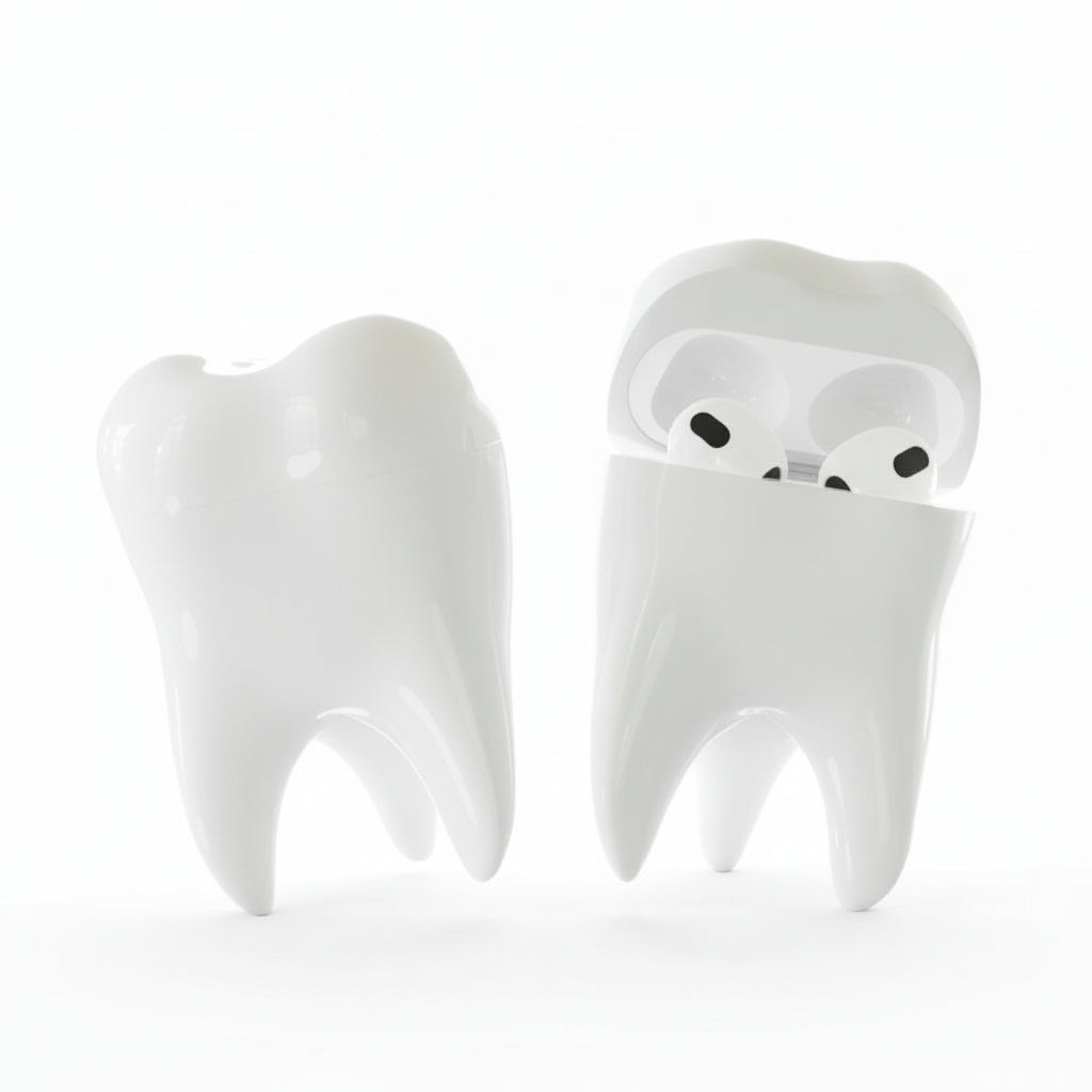 3D Tooth AirPods Case - Cute Dental Design Silicone Cover