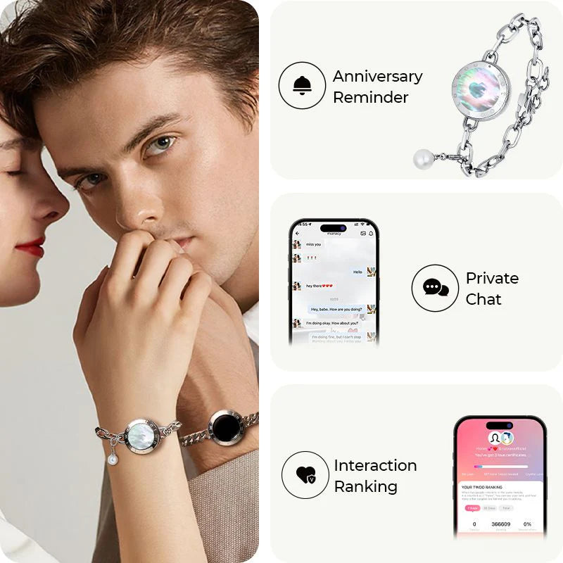 Totwoo Soulmate 2.0 Long Distance Touch Bracelets for Couples