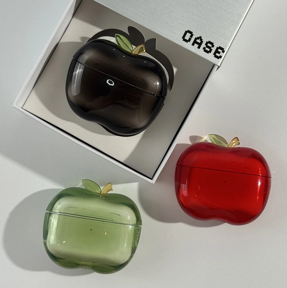Transparent Fruit AirPods Pro Case Drop-Proof Apple Shape