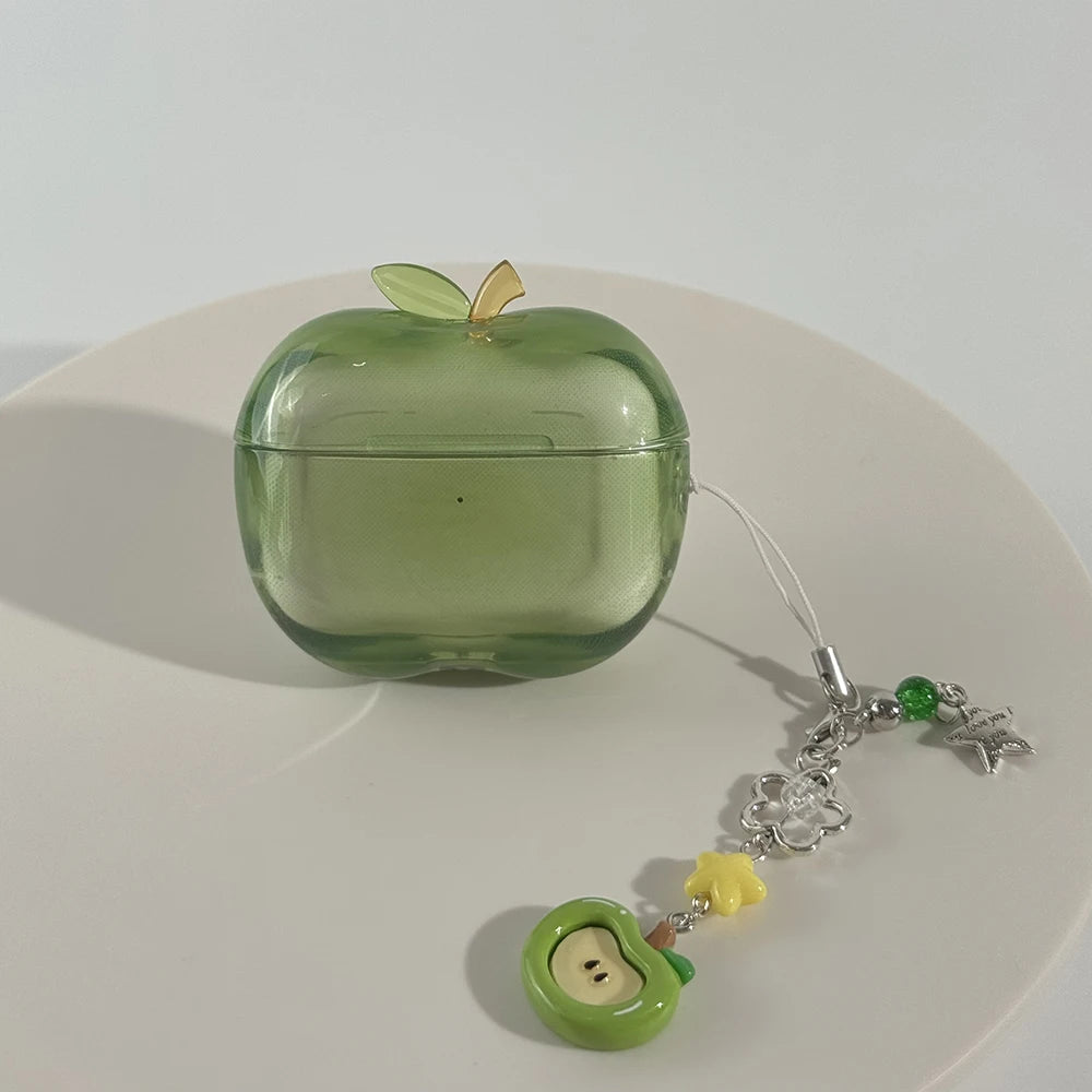 Transparent Fruit AirPods Pro Case Drop-Proof Apple Shape