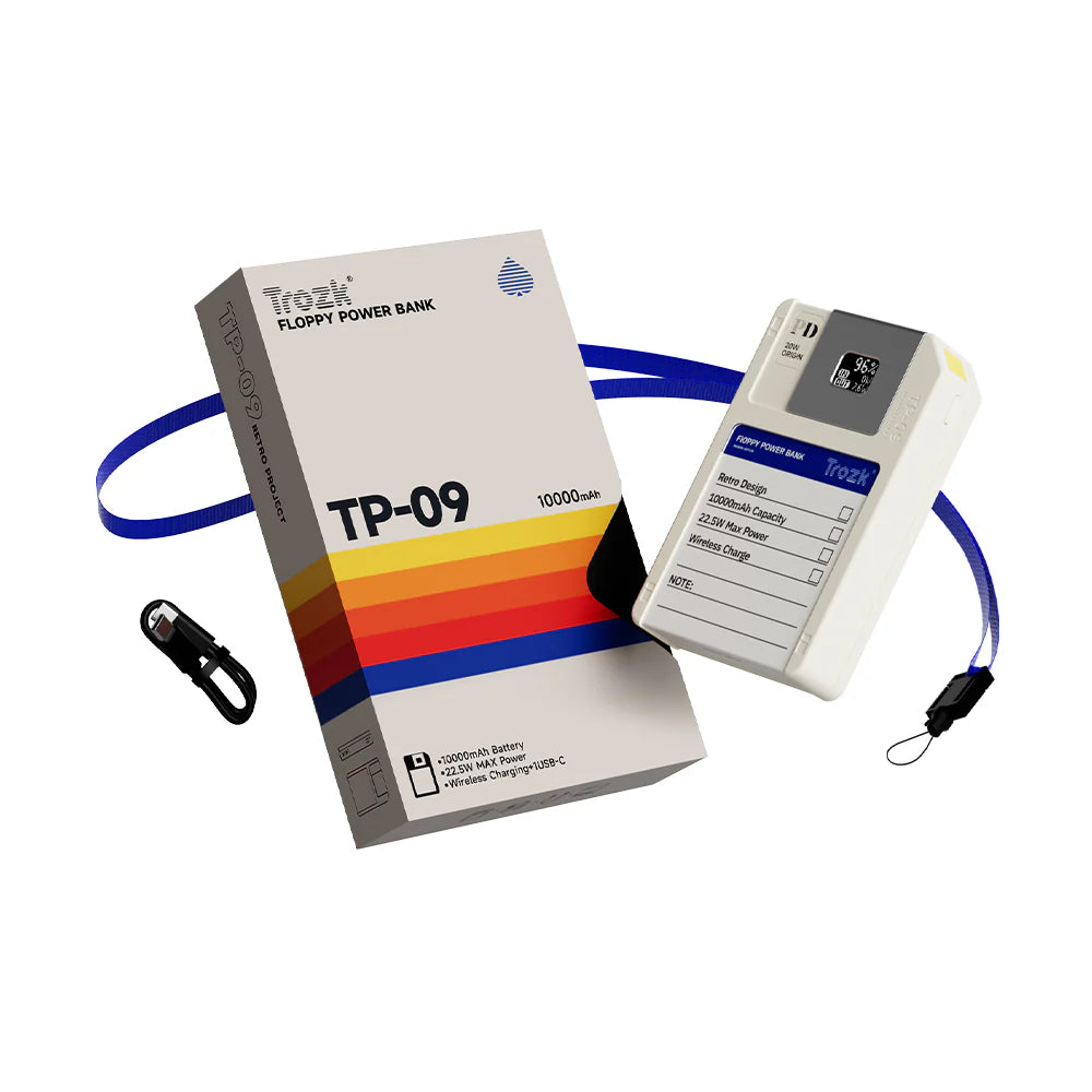 Trozk Retro Magnetic Power Bank Floppy Disk 10000 mAh