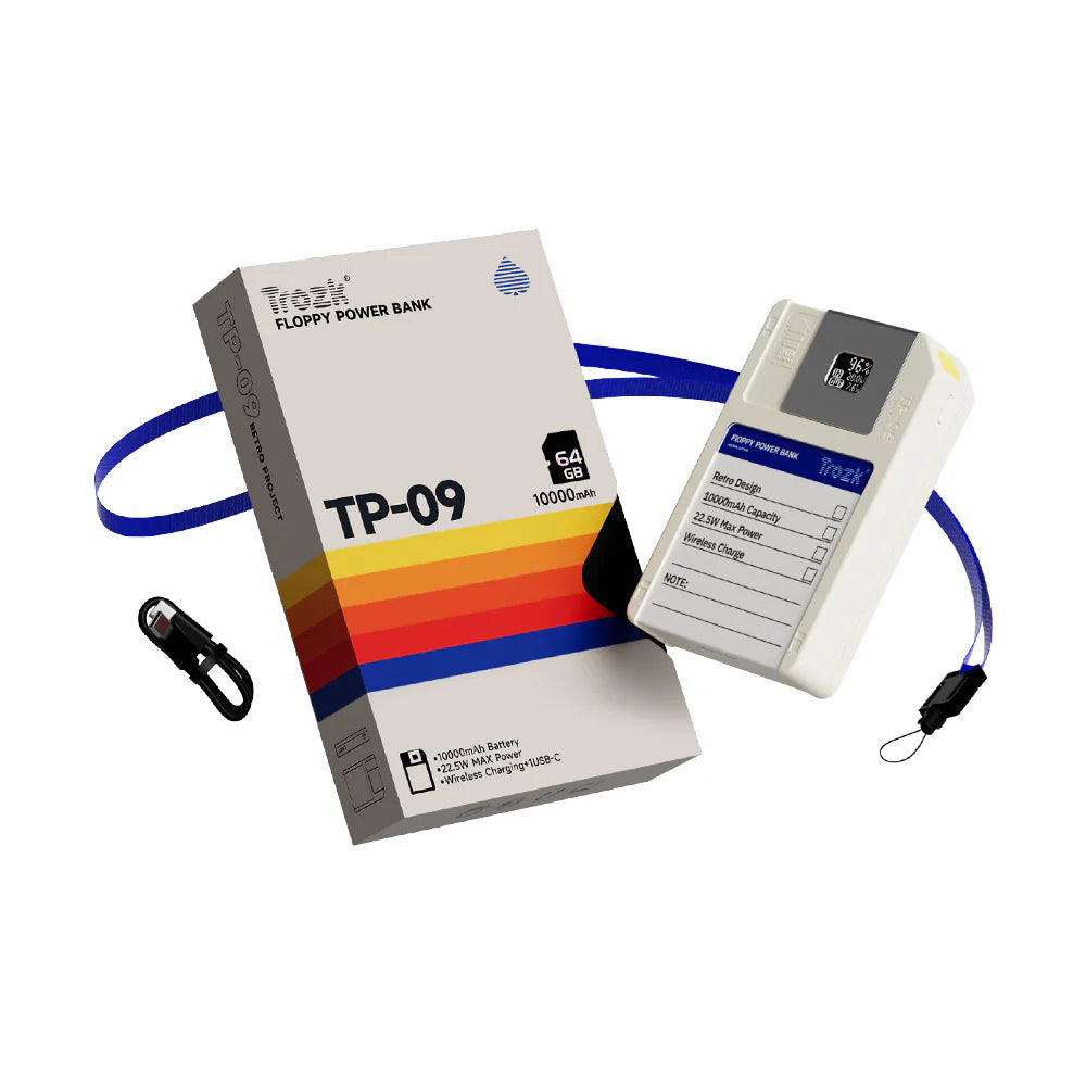 Trozk Retro Magnetic Power Bank Floppy Disk 10000 mAh