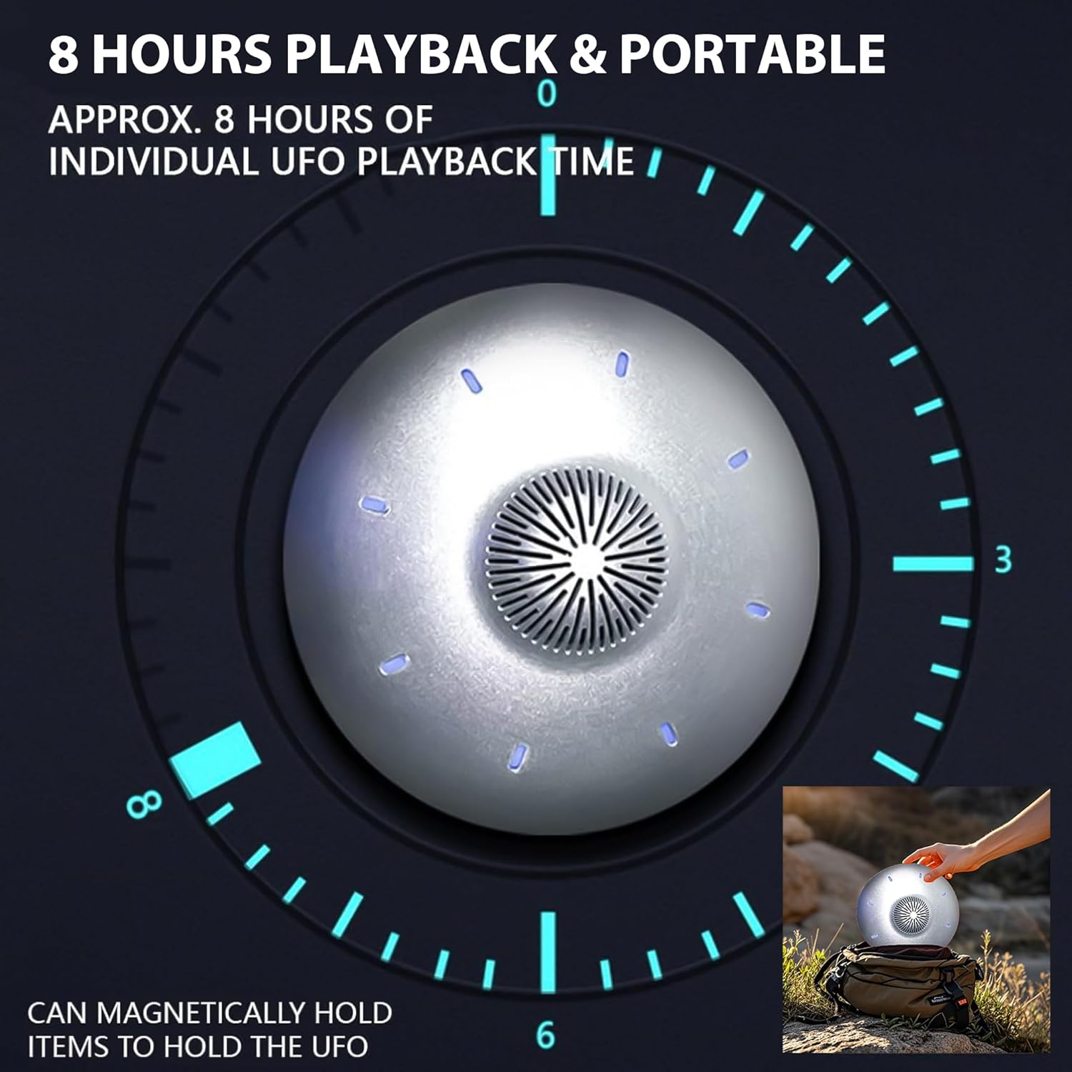 Maglev UFO Bluetooth Speaker Floating Levitating Desktop