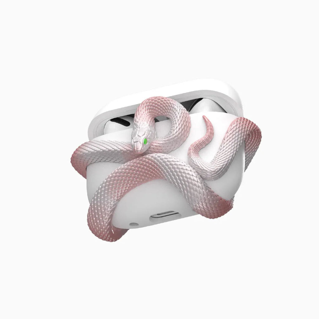 Snake Viper AirPods Case 3D Resin Serpent Design