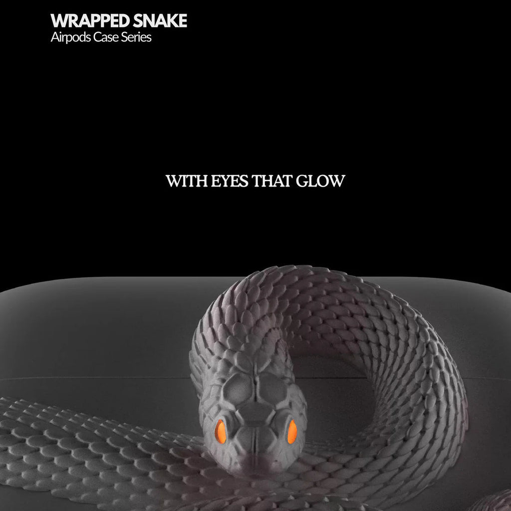 Snake Viper AirPods Case 3D Resin Serpent Design