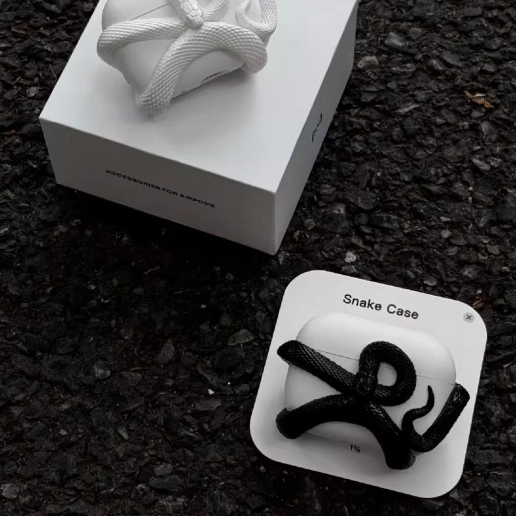 Snake Viper AirPods Case 3D Resin Serpent Design