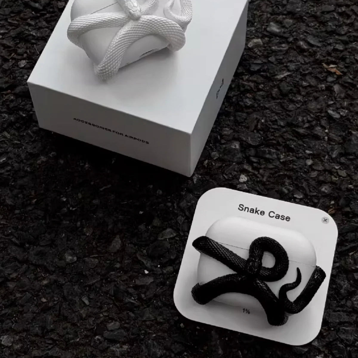 Snake Viper AirPods Case 3D Resin Serpent Design