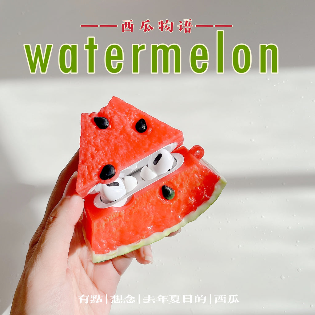 3D Watermelon AirPods Case Silicone