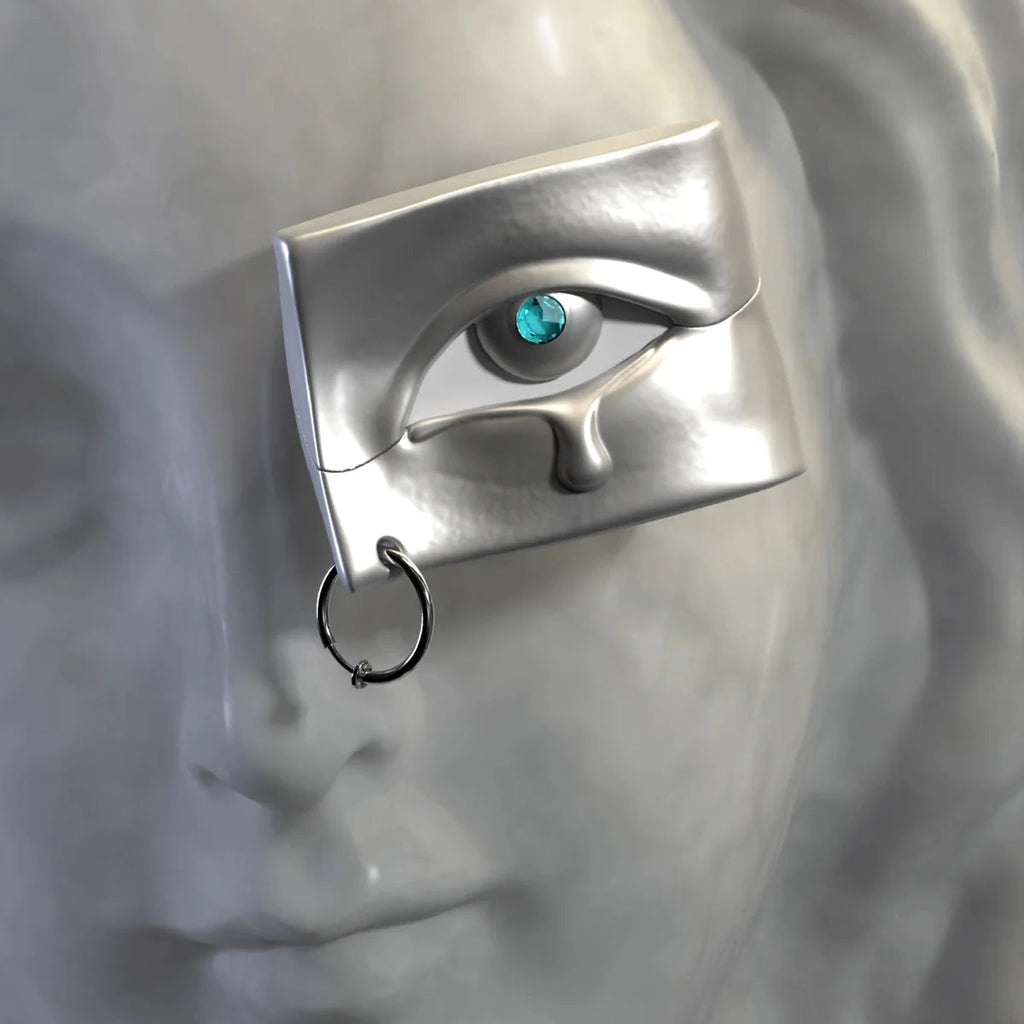 Alien Silver Weeping Eye AirPods Case Unique Anti-Drop Protective Cover