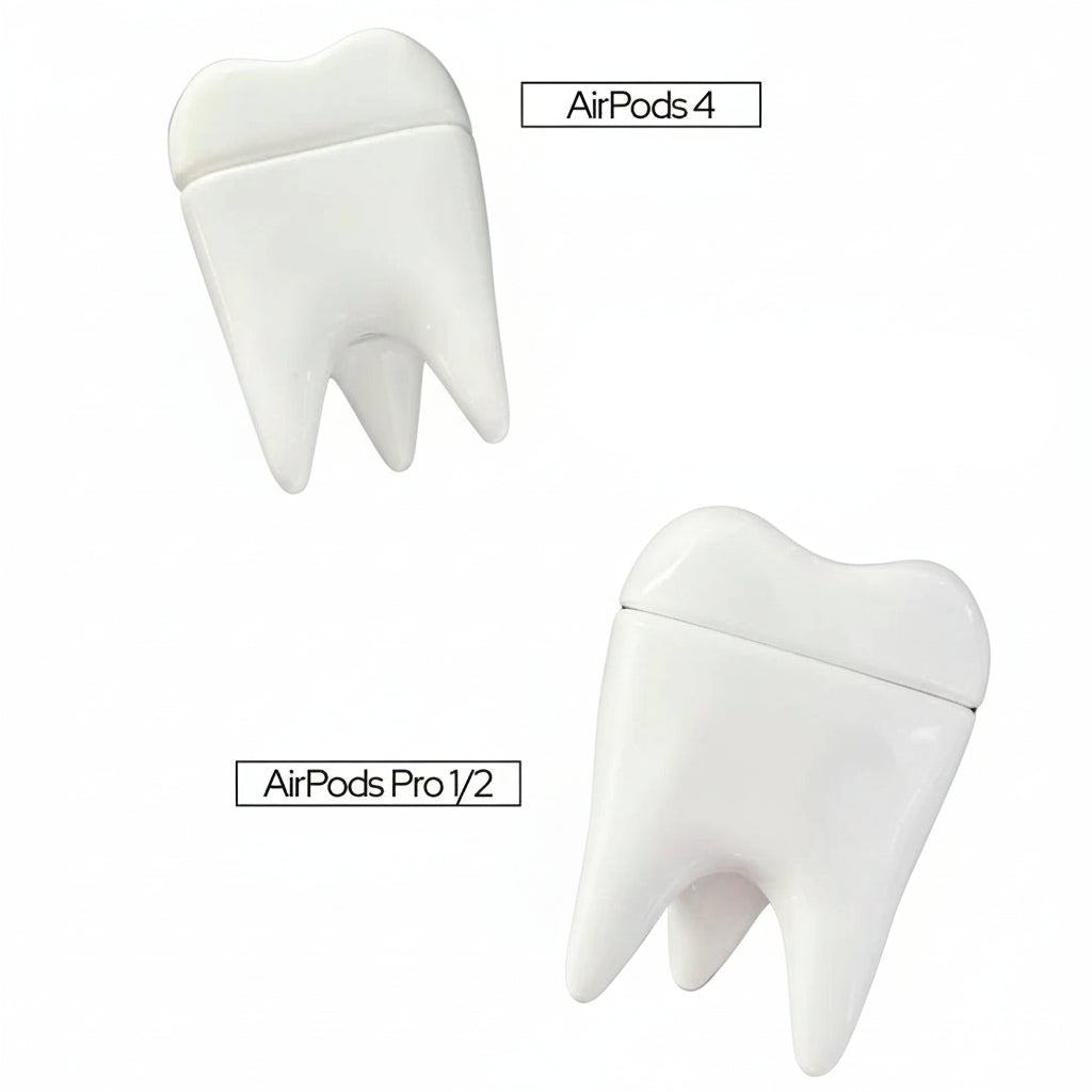 3D Tooth AirPods Case - Cute Dental Design Silicone Cover